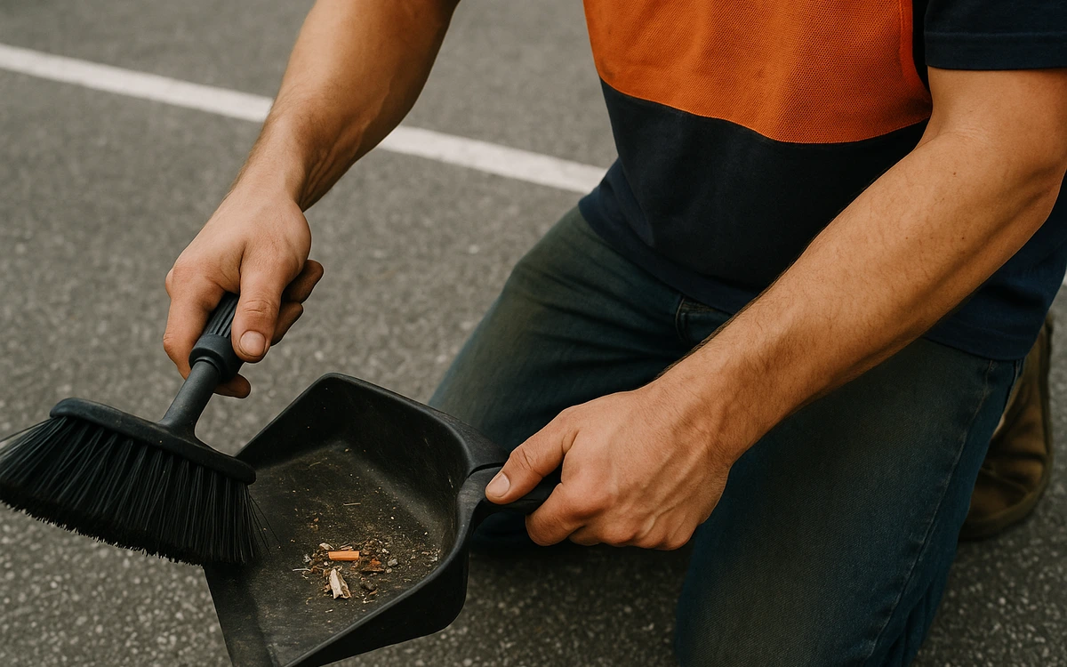 Parking lot cleaning contractor